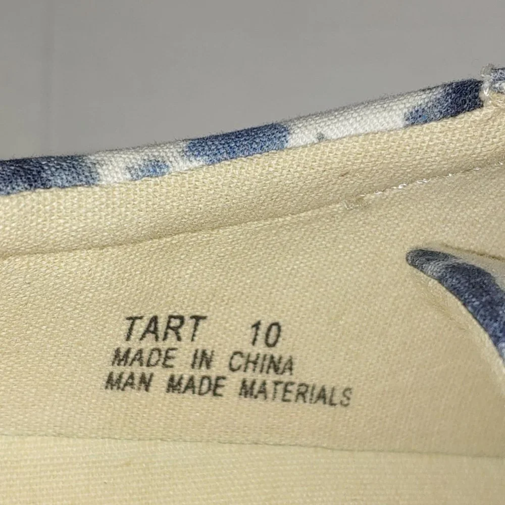 Boutique by Corkys Tie Dye Platform Lace Up Espadrilles  Size 10 Blue